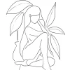 Castorama Affiche Femme Assise Dada Art L.40 X H.50 Cm 7