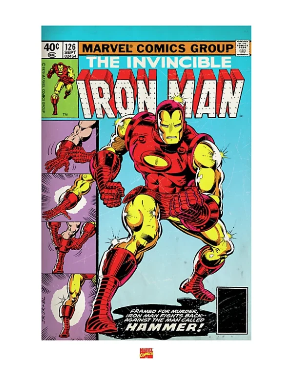 Castorama Affiche Iron Man Vintage Dada Art L.40 X H.50 Cm 1