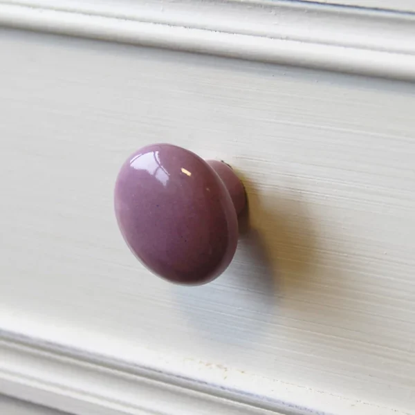 Castorama Bouton De Meuble Arrondi GoodHome Porcelaine Vras Bleu Ø3.2cm X P.2.5cm 1
