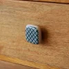 Castorama Bouton De Meuble Carré Beloen Bleu Vert L.4.1cm X H. 4.1cm X P.1.9cm 5