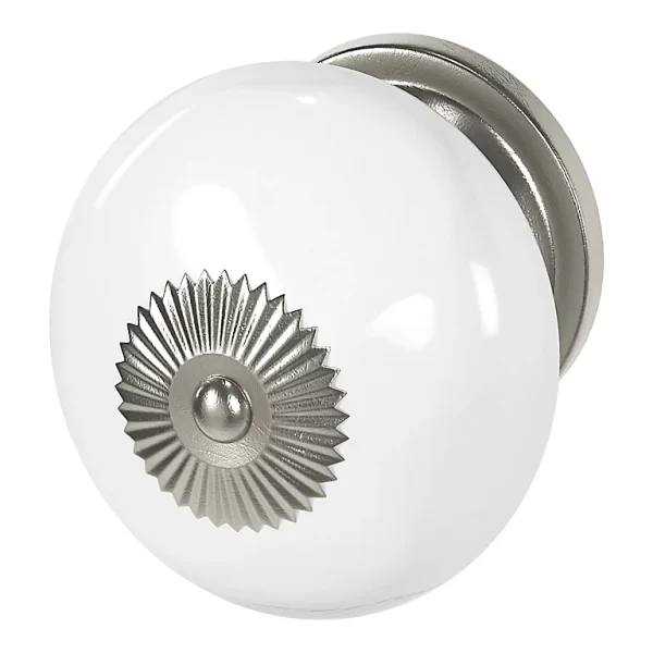 Castorama Bouton De Meuble Porcelaine Vras GoodHome Blanc Ø4 Cm 1