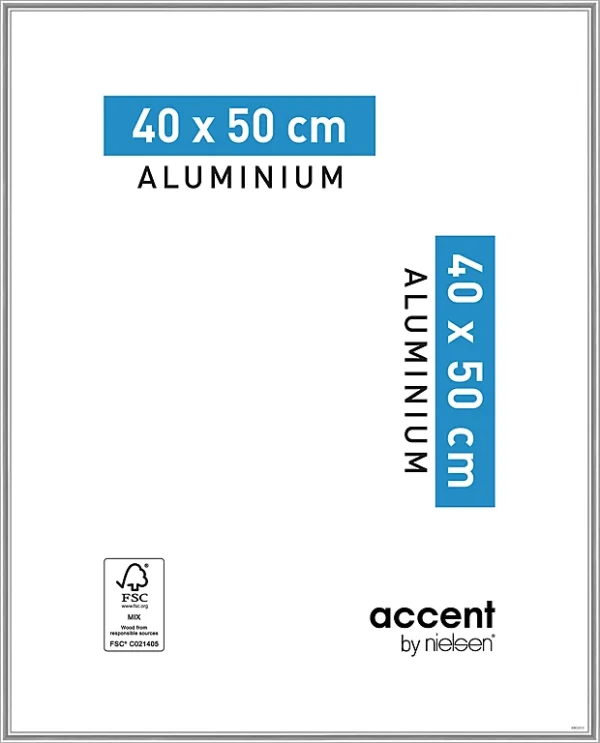 Castorama Cadre Photo Aluminium Argent Brillant Accent 40 X 50 Cm 1