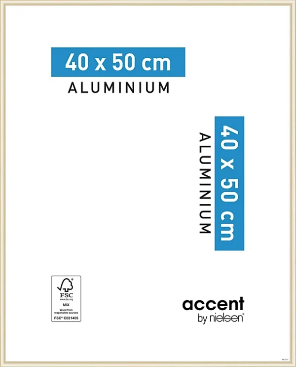 Castorama Cadre Photo Aluminium Nielsen Gamme Accent L.41 X H.51 Cm Couleur Or Mat 1