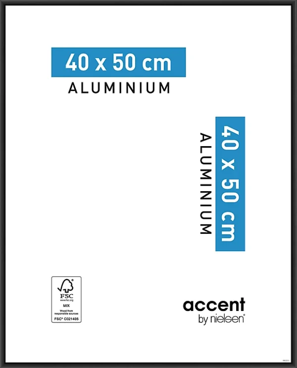 Castorama Cadre Photo Aluminium Noir Accent 40 X 50 Cm 1