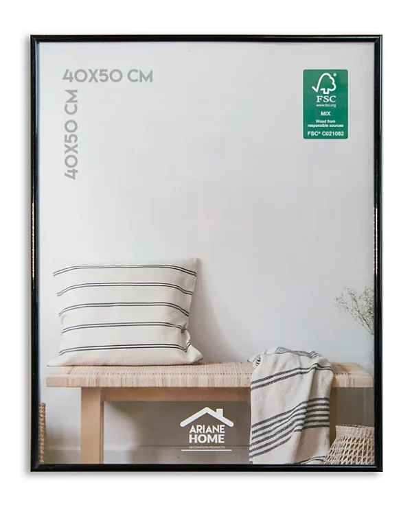 Castorama Cadre Plastique Gallery Ariane Home Noir L.50 X L.40 Cm 1