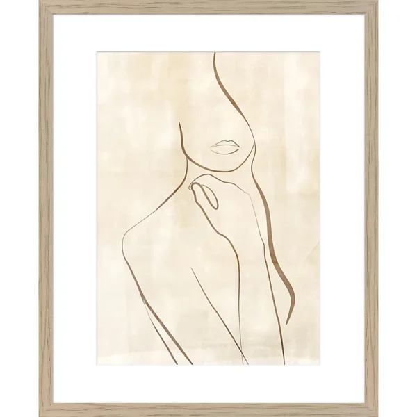 Castorama Image Encadrée Visage Traits L.40 X L.50 Cm Dada Art 1