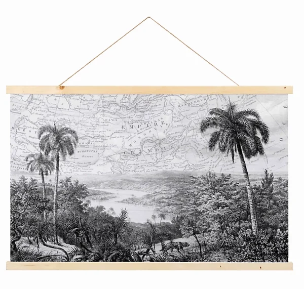Castorama Kakemono Palmiers Noir Et Blanc 65 X 97 Cm Ceanothe 1