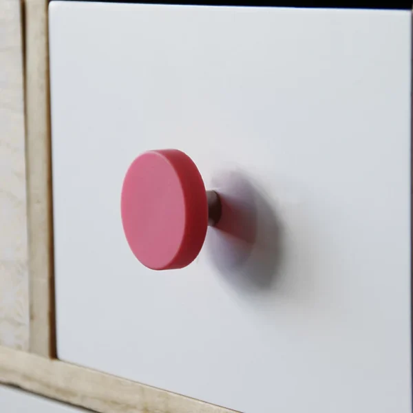 Castorama Lot 4 Boutons De Meuble Rond Rose Chrisligne Ø40 Mm 1