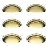 Castorama Lot 6 Poignées De Meuble Demi-ronde GoodHome Armel Effet Laiton Doré L.79mm X L.28mm X H. 26mm Entraxe 64mm 5