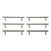 Castorama Lot 6 Poignées De Meuble En T GoodHome Dizel Acier Effet Nickel Satin Gris L.168mm X L.12mm X H. 35mm Entraxe 128mm 7