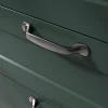 Castorama Lot 6 Poignées De Meuble Nœud GoodHome Govlin Aluminium Effet Nickel Satin Gris L.131mm X L.19mm X H. 24mm Entraxe 96mm 7