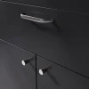 Castorama Lot 6 Poignées De Meuble Nœud GoodHome Irvil Aluminium Effet Nickel Satin Gris L.110mm X L.12mm X H. 30mm Entraxe 96mm 5