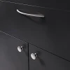Castorama Lot 6 Poignées De Meuble Nœud GoodHome Primel Effet Nickel Satin Gris L.160mm X L.9mm X H. 27mm Entraxe 128mm 7