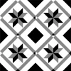 Castorama Lot 8 Carreaux Adhésifs Décoratifs Vinyl Way St Remy Dada Art Effet Carreau De Ciment Noir & Blanc L.20 X L.20 Cm X Ep.1,3 Mm 5