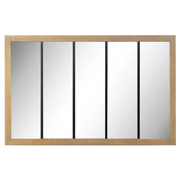 Castorama Miroir Atelier 5 Bandes Bois Et Métal L.140 X L.90 Cm 1