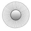 Castorama Miroir Métal Rond Filaire Noir Diam.60cm 5