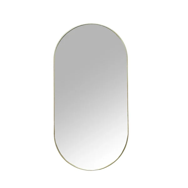 Castorama Miroir Ovale Métal Doré 30 X 60 Cm 1