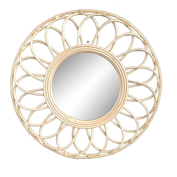 Castorama Miroir Rond En Rotin Naturel Ø56 Cm Deko & Co 1