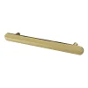 Castorama Poignée De Meuble Arrondi GoodHome Garlan Aluminium Effet Laiton Satin Doré L.168mm X L.15mm X H. 27mm Entraxe 128mm 5