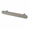 Castorama Poignée De Meuble Arrondi GoodHome Garlan Aluminium Effet Nickel Satin Gris L.136mm X L.15mm X H. 27mm Entraxe 96mm 7