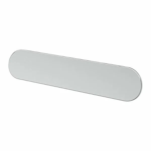 Castorama Poignée De Meuble Arrondi GoodHome Minzh Aluminium Effet Chromé Gris L.121mm X L.25mm X H. 16mm Entraxe 96mm 1