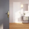 Castorama Poignée De Meuble Arrondi GoodHome Minzh Aluminium Effet Laiton Satin Doré L.153mm X L.25mm X H. 16mm Entraxe 128mm 7