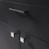 Castorama Poignée De Meuble Droit GoodHome Skej Aluminium Effet Nickel Satin Gris L.126mm X L.7mm X H. 30mm Entraxe 96mm 5