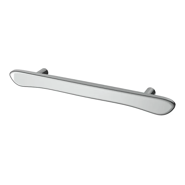 Castorama Poignée De Meuble En T GoodHome Armel Aluminium Effet Chromé Gris L.190mm X L.17mm X H. 30mm Entraxe 128mm 1