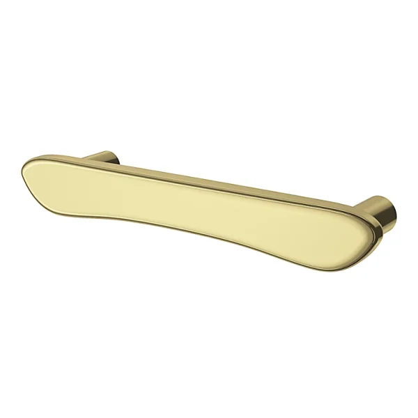 Castorama Poignée De Meuble En T GoodHome Armel Aluminium Effet Laiton Doré L.120mm X L.17mm X H. 30mm Entraxe 96mm 1