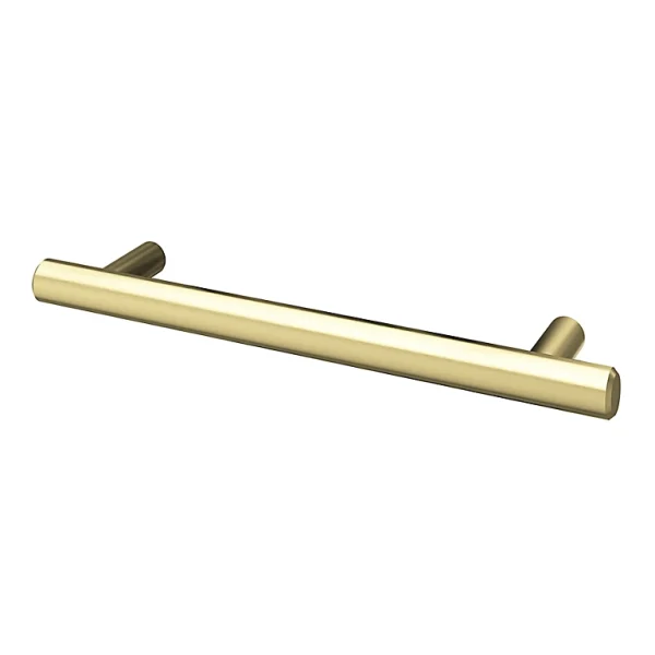 Castorama Poignée De Meuble En T GoodHome Dizel Acier Effet Laiton Satin Doré L.168mm X L.12mm X H. 35mm Entraxe 128mm 1