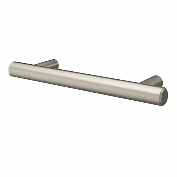 Castorama Poignée De Meuble En T GoodHome Dizel Acier Effet Nickel Satin Gris L.136mm X L.12mm X H. 35mm Entraxe 96mm 1