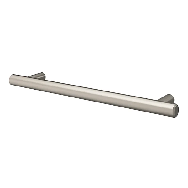 Castorama Poignée De Meuble En T GoodHome Dizel Acier Effet Nickel Satin Gris L.200mm X L.12mm X H. 35mm Entraxe 160mm 1