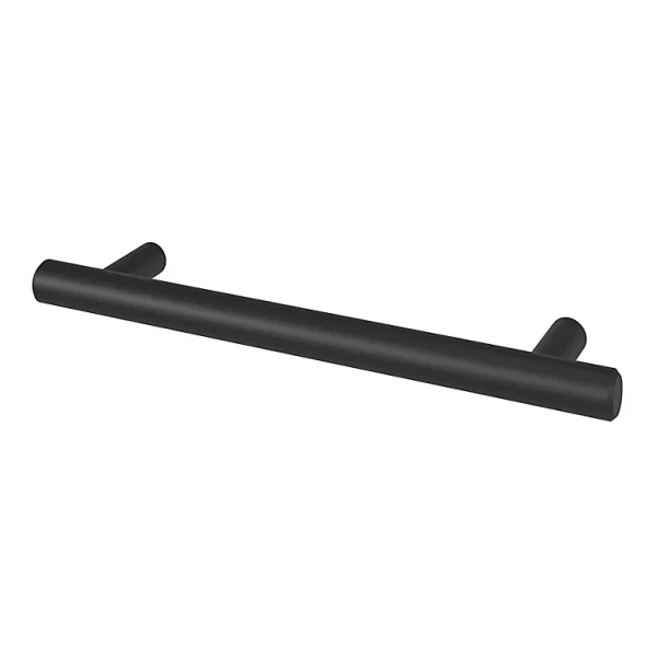 Castorama Poignée De Meuble En T GoodHome Dizel Acier Mat Noir L.168mm X L.12mm X H. 35mm Entraxe 128mm 1