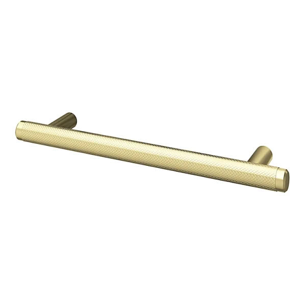 Castorama Poignée De Meuble En T GoodHome Irus Acier Effet Laiton Satin Doré L.168mm X L.12mm X H. 35mm Entraxe 128mm 1