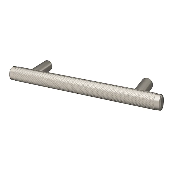 Castorama Poignée De Meuble En T GoodHome Irus Acier Effet Nickel Satin Gris L.136mm X L.12mm X H. 35mm Entraxe 96mm 1