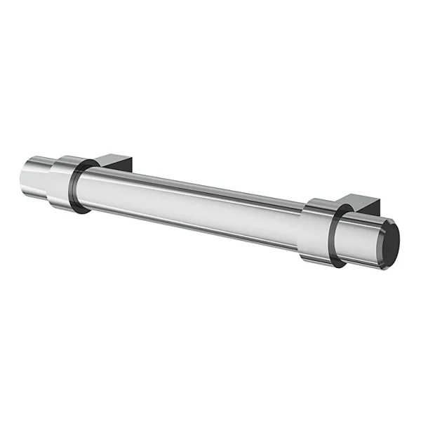 Castorama Poignée De Meuble En T GoodHome Kerver Acier Et Zamac Effet Chromé Gris L.136mm X L.18mm X H. 34mm Entraxe 96mm 1