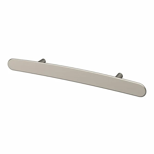 Castorama Poignée De Meuble En T GoodHome Meham Effet Nickel Satin Gris L.220mm X L.20mm X H. 35mm Entraxe 128mm 1