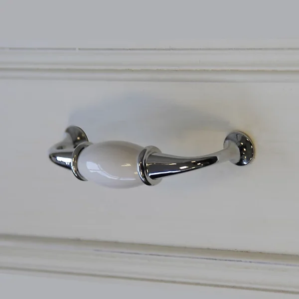 Castorama Poignée De Meuble GoodHome PORCELAINE Blanc 96MM 1