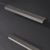Castorama Poignée De Meuble Incurvé GoodHome Skej Aluminium Effet Nickel Satin Gris L.152mm X L.19mm X H. 35mm Entraxe 128mm 5