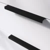 Castorama Poignée De Meuble Incurvé GoodHome Skej Aluminium Mat Noir L.152mm X L.19mm X H. 35mm Entraxe 128mm 5