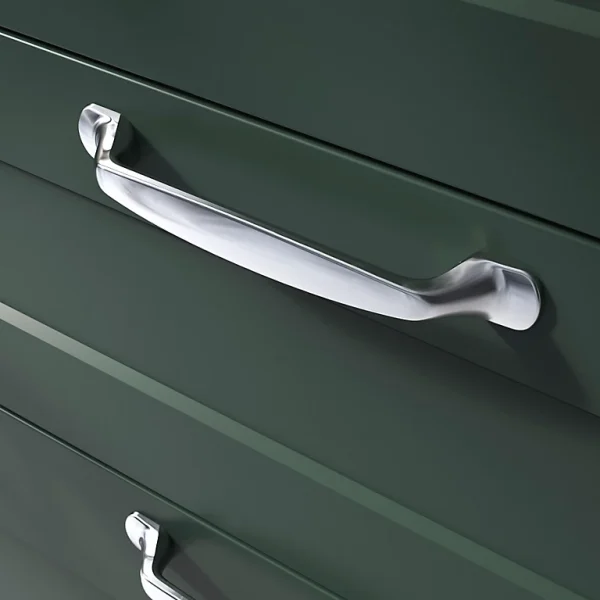 Castorama Poignée De Meuble Nœud GoodHome Govlin Aluminium Effet Chromé Gris L.164mm X L.20mm X H. 24mm Entraxe 128mm 1