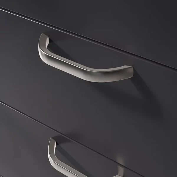 Castorama Poignée De Meuble Nœud GoodHome Irvil Aluminium Effet Nickel Satin Gris L.110mm X L.12mm X H. 30mm Entraxe 96mm 1