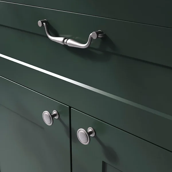 Castorama Poignée De Meuble Nœud GoodHome Kilhog Effet étain Satin Gris L.143mm X H. 35mm Entraxe 128mm 1