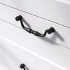 Castorama Poignée De Meuble Nœud GoodHome Kilhog Mat Noir L.113mm X H. 33mm Entraxe 96mm 5