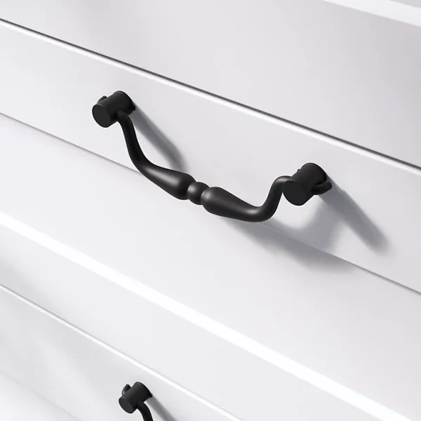 Castorama Poignée De Meuble Nœud GoodHome Kilhog Mat Noir L.113mm X H. 33mm Entraxe 96mm 1