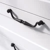 Castorama Poignée De Meuble Nœud GoodHome Kilhog Mat Noir L.143mm X H. 35mm Entraxe 128mm 5