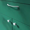 Castorama Poignée De Meuble Nœud GoodHome Primel Mat Blanc L.160mm X L.9mm X H. 27mm Entraxe 128mm 7