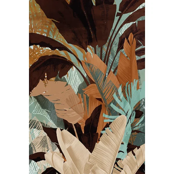 Castorama Toile Imprimée Panneaux Peint Main Feuilles 60 X 90 Cm Dada Art 1
