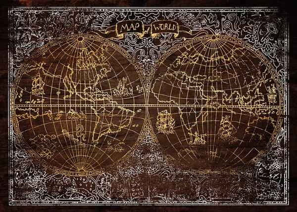 Castorama Toile Map Monde 50 X 70 Cm 1