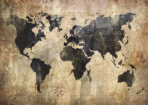 Castorama Toile Map Monde Noir 140 X 100 Cm 1